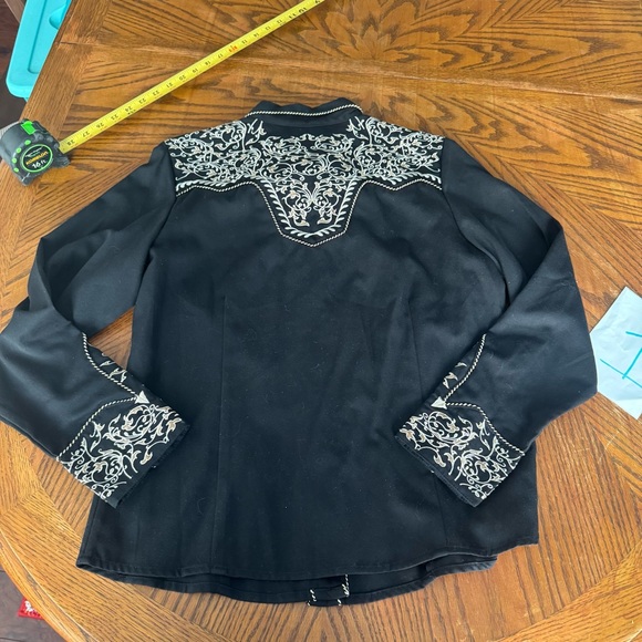 SCULLY MEN'S EMBROIDERED GUNFIGHTER LONG SLEEVE PEARL SNAP WESTERN SHIRT - Picture 7 of 11